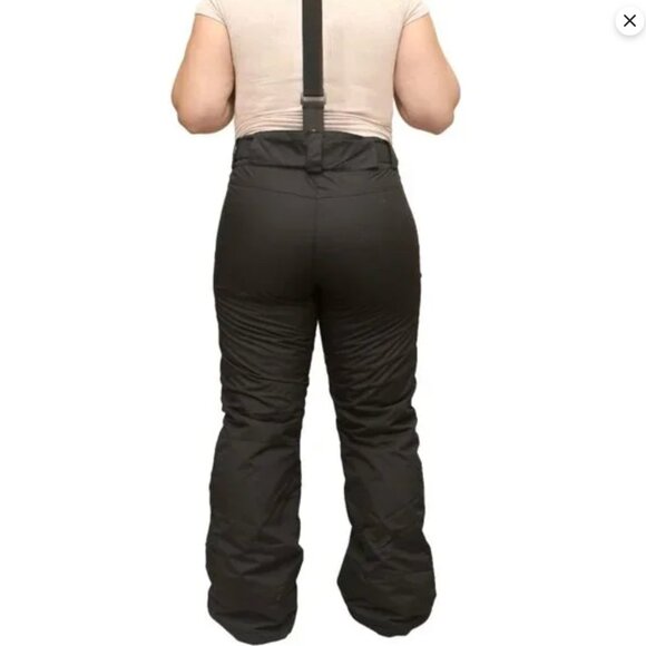 VERBIO Black Snow Ski Pants Winter Insulated Snowboard Suspenders Bib Outdoors - Picture 5 of 14